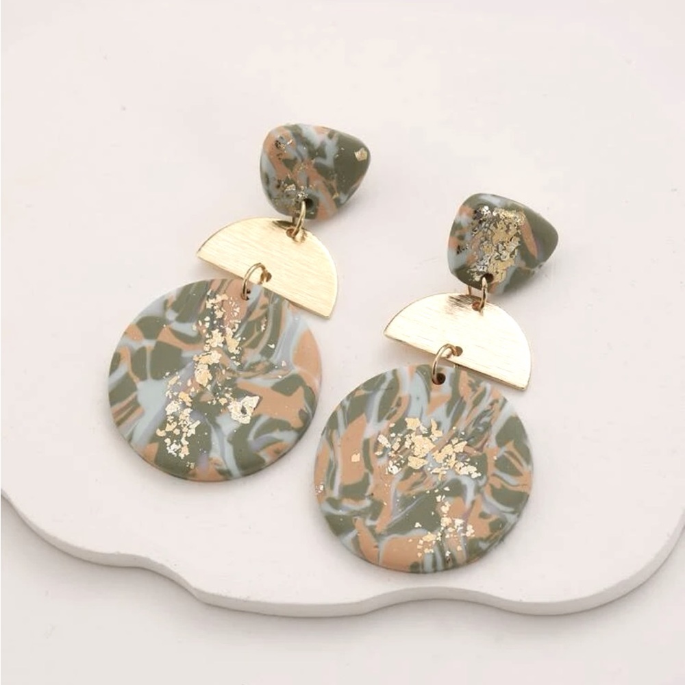 🆕 Polymer Clay Drop Earrings